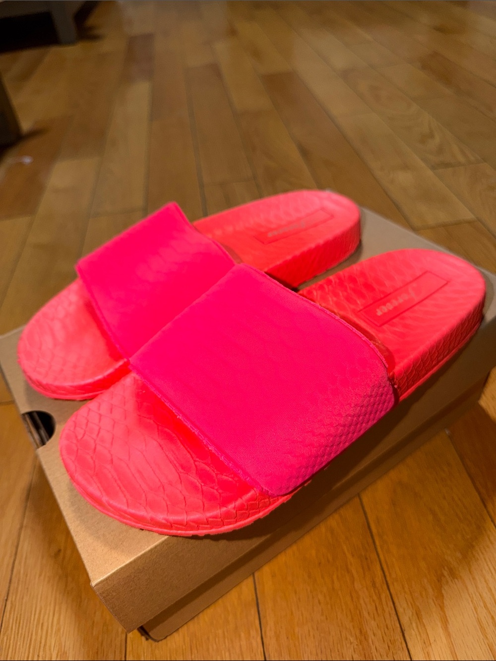 Women's Hot Pink Slide Sandals - Comfortable Everyday Slides